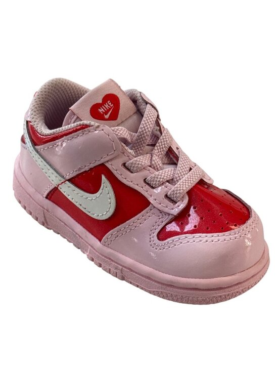 Nike Other - NIKE Baby Girls Pink/Red Patent Leather Sneakers US 6C Heart Design Toddler
